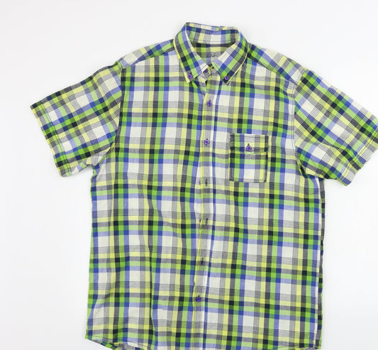 F&F  Mens Gold Check   Button-Up Size M