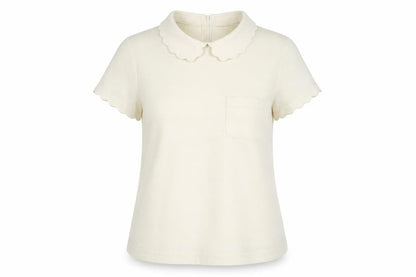 Womens UK Size 8 Warehouse Ivory Basic Blouse