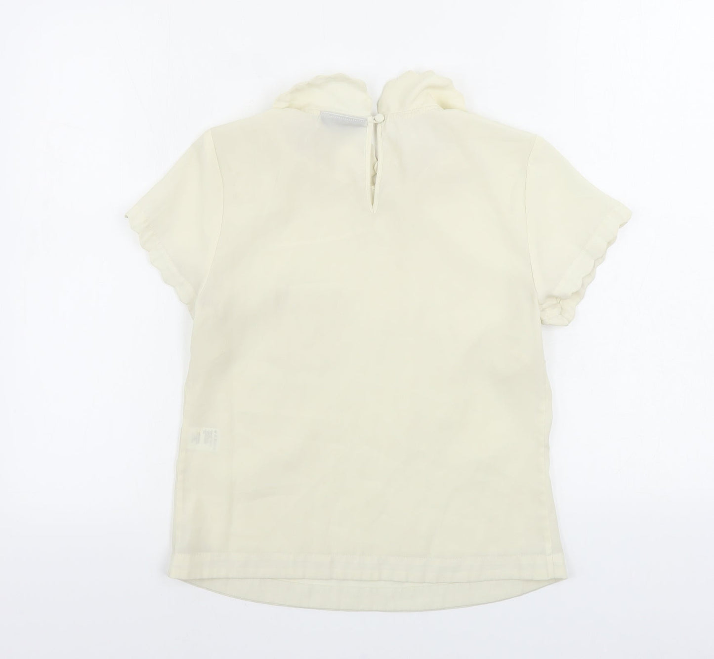 Womens UK Size 8 Warehouse Ivory Basic Blouse