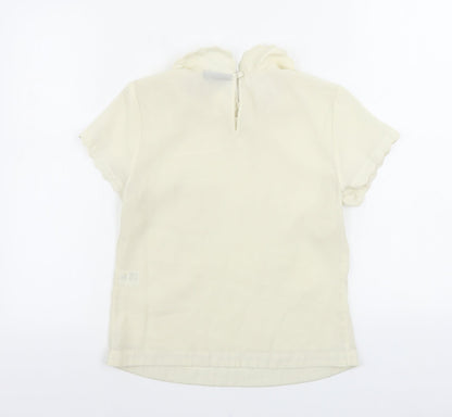 Womens UK Size 8 Warehouse Ivory Basic Blouse