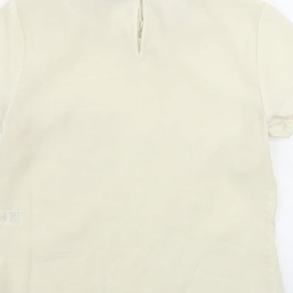 Womens UK Size 8 Warehouse Ivory Basic Blouse