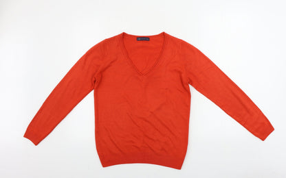 Womens UK Size 10 Marks and Spencer Red Pullover Jumper