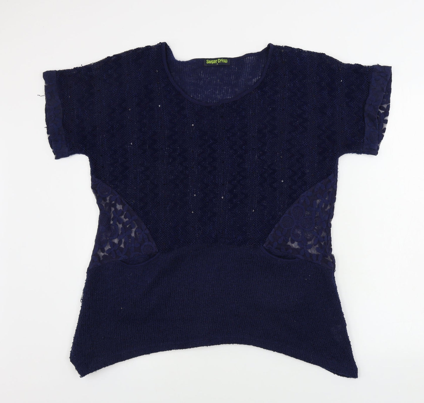 Womens UK Size M Sugar Crisp Blue Pullover Jumper
