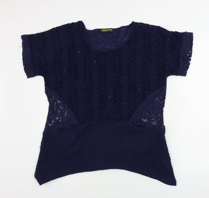 Womens UK Size M Sugar Crisp Blue Pullover Jumper