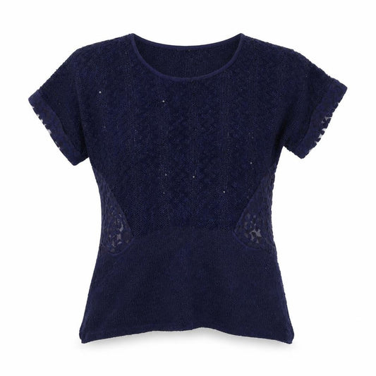 Front view of Sugar Crisp women’s blue jumper, size M