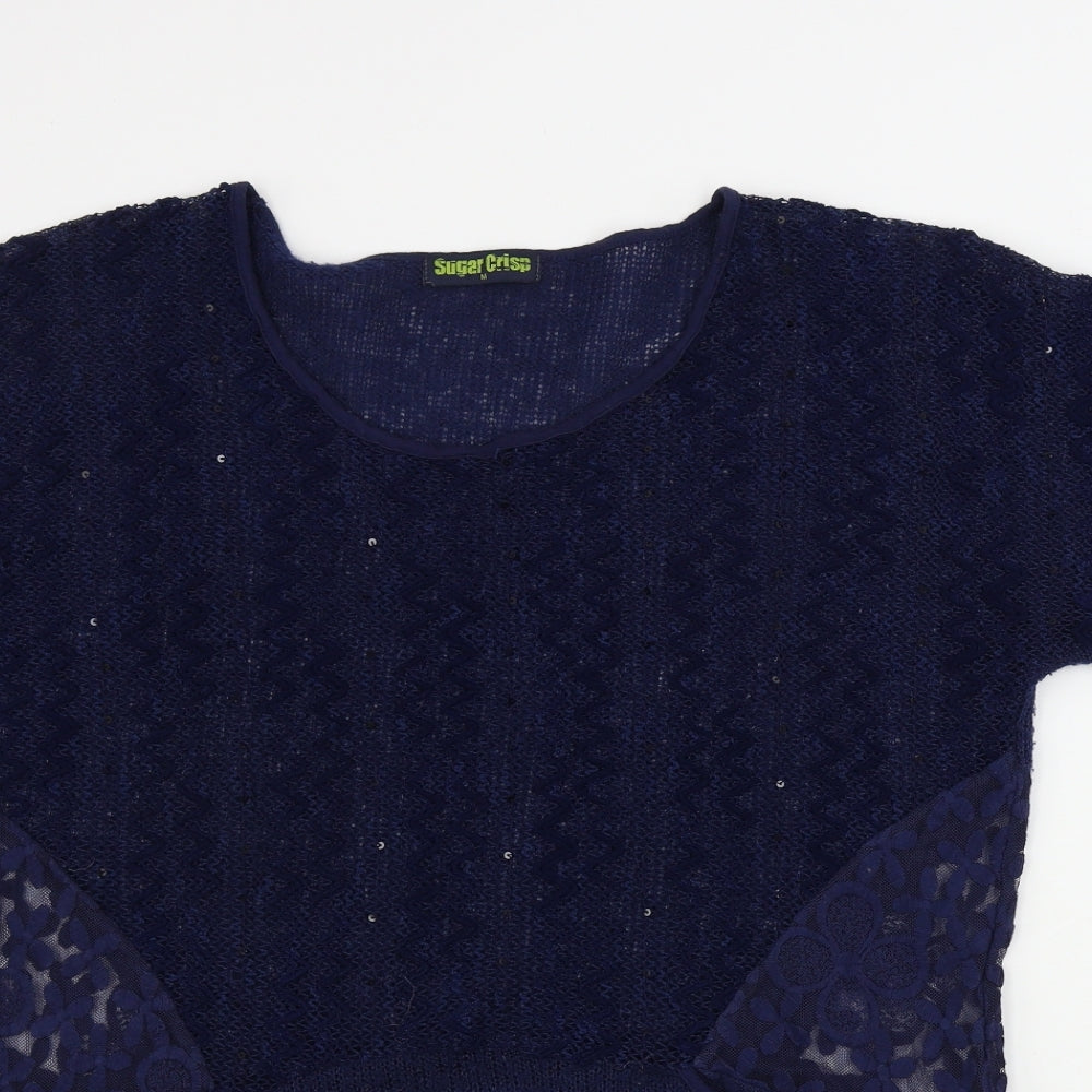 Womens UK Size M Sugar Crisp Blue Pullover Jumper