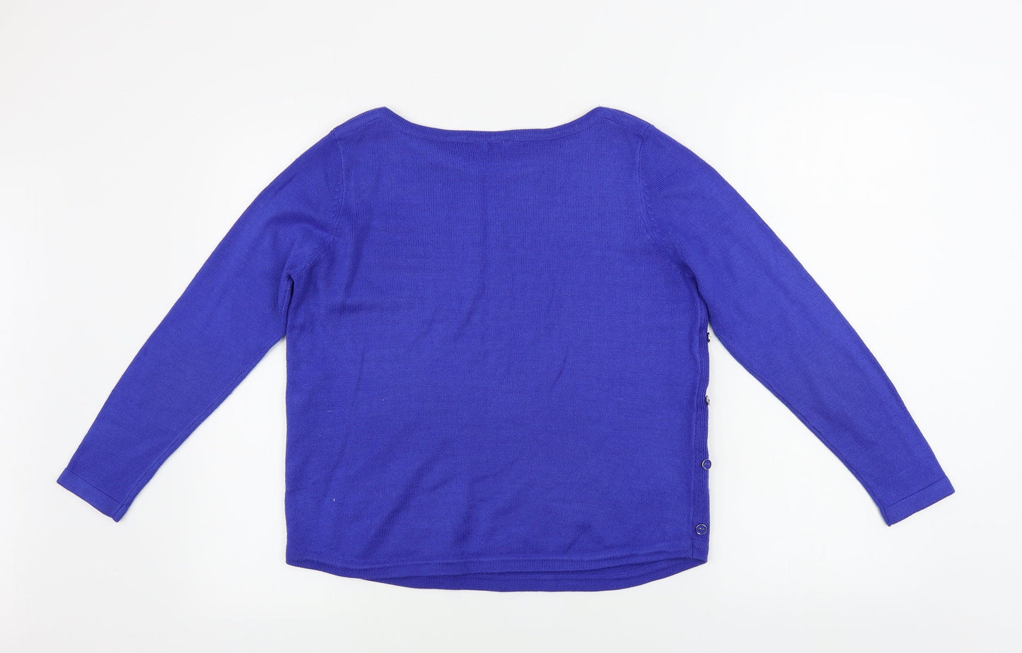 Womens UK Size 12 M&Co Blue Pullover Jumper