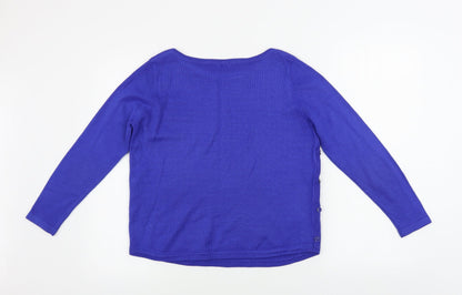 Womens UK Size 12 M&Co Blue Pullover Jumper