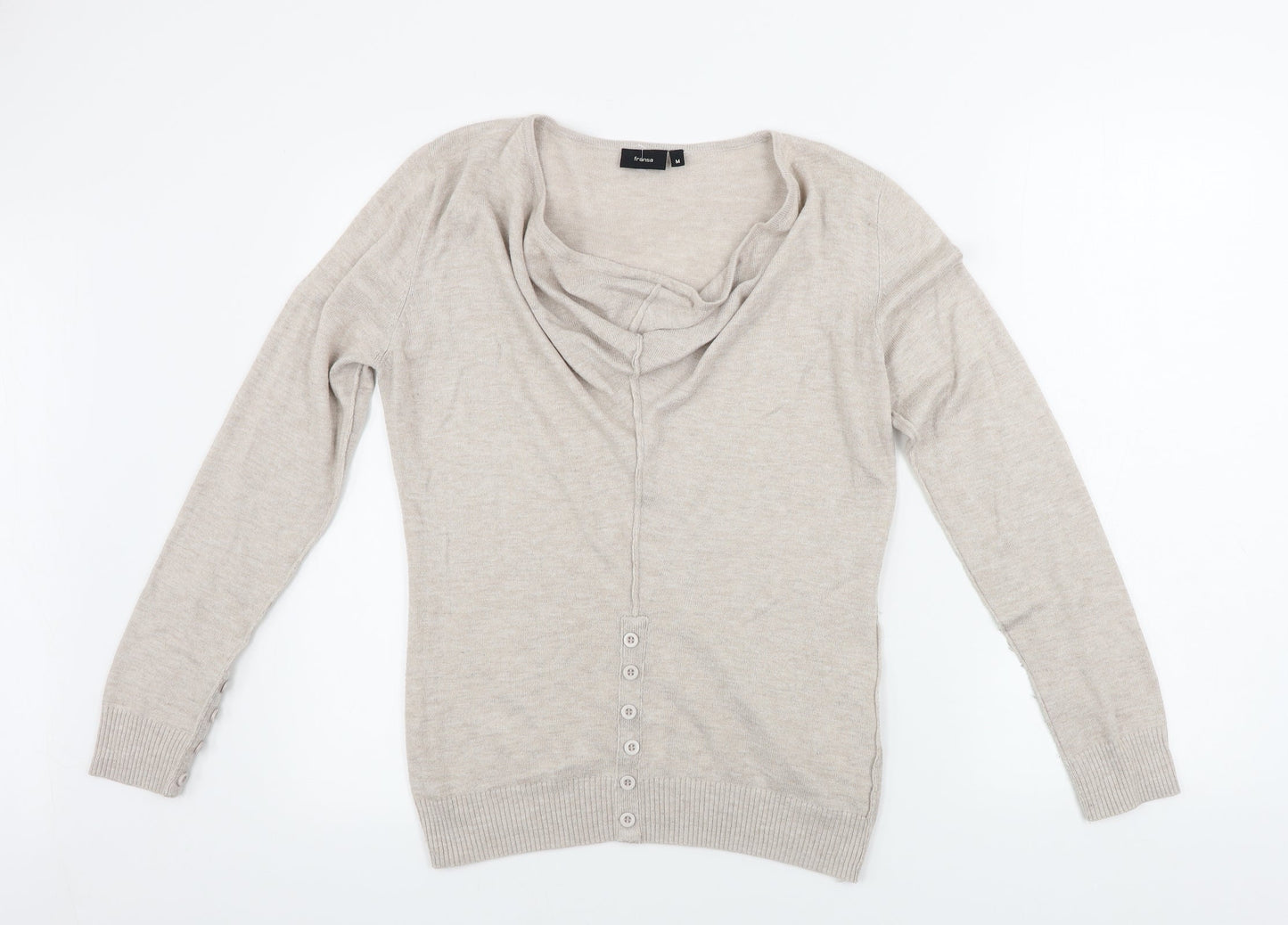 Womens UK Size M FRANSA Beige Pullover Jumper