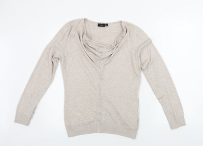 Womens UK Size M FRANSA Beige Pullover Jumper
