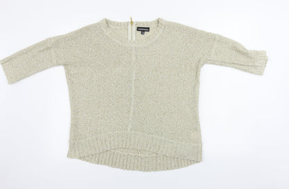 Womens UK Size 12 Warehouse Beige Pullover Jumper