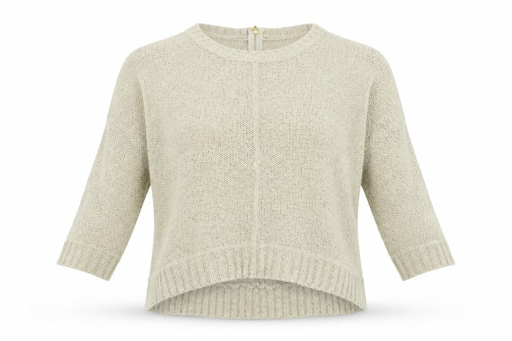 Womens UK Size 12 Warehouse Beige Pullover Jumper