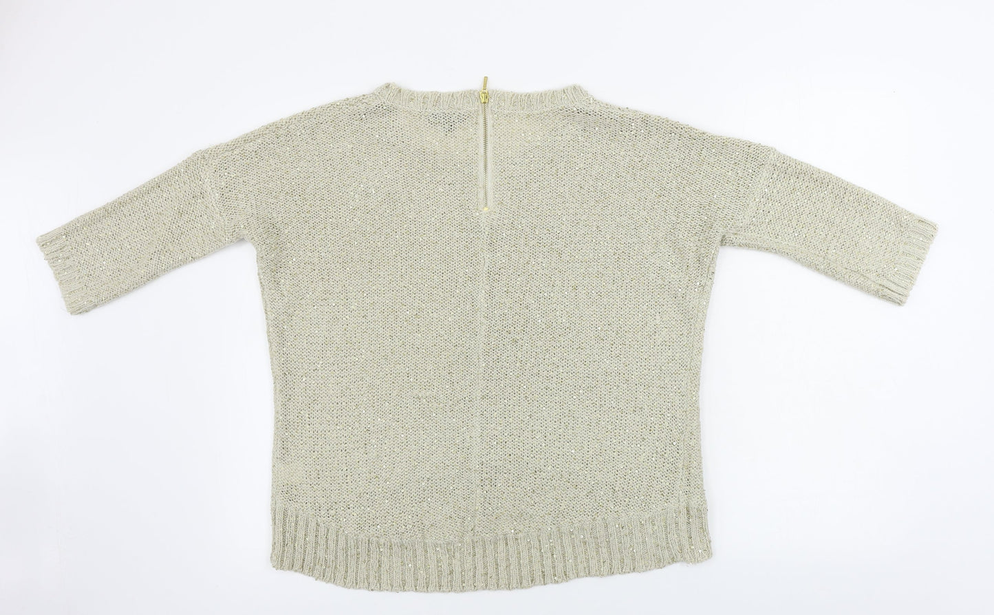 Womens UK Size 12 Warehouse Beige Pullover Jumper