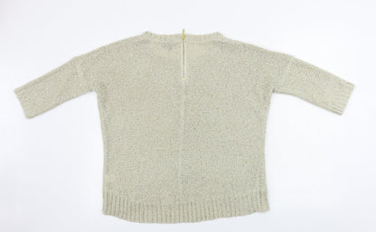Womens UK Size 12 Warehouse Beige Pullover Jumper