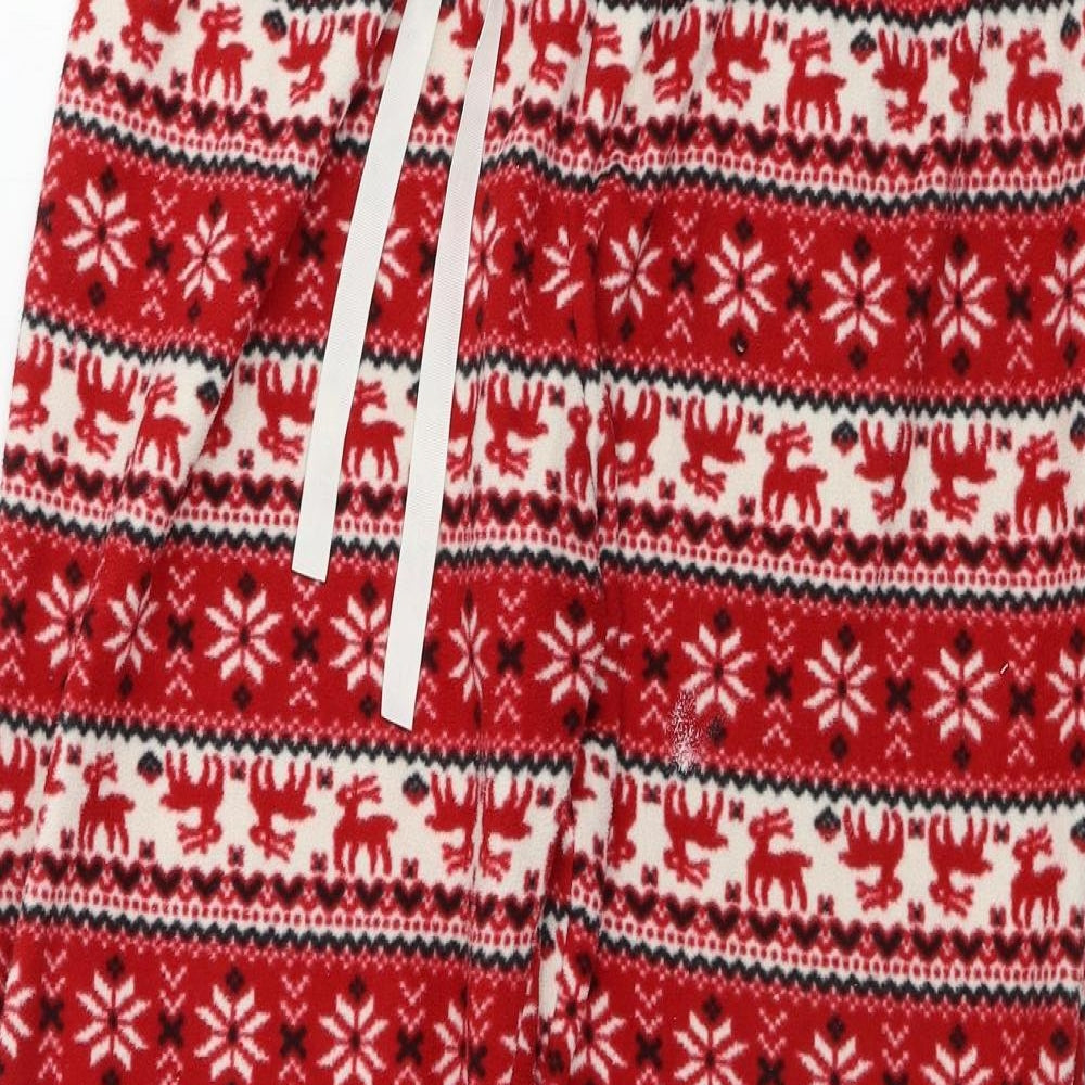 Womens UK Size 14 Preworn Regular Fit Sweatpants Red Trousers