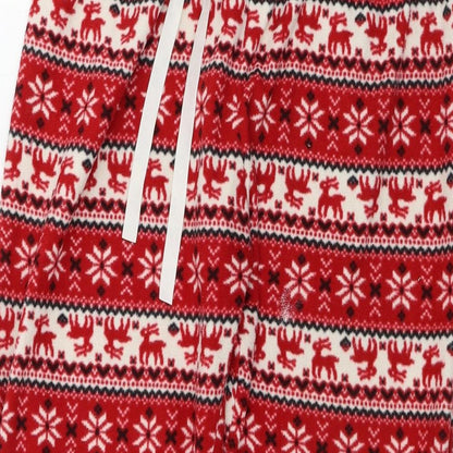 Womens UK Size 14 Preworn Regular Fit Sweatpants Red Trousers