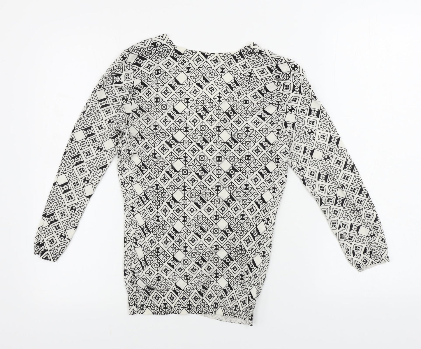 Womens UK Size XS H&M White Cardigan Jumper