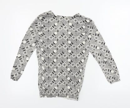Womens UK Size XS H&M White Cardigan Jumper