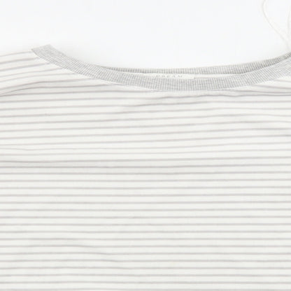 Time To Dream    Girls White Striped  Pullover Jumper Size 10 Years
