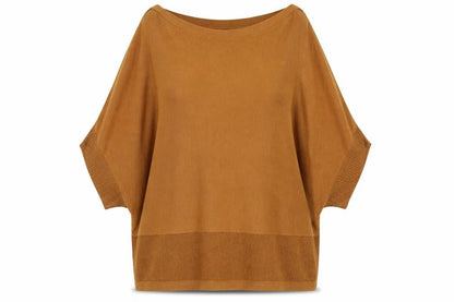 Front view of Bunoh women’s brown jumper, size M