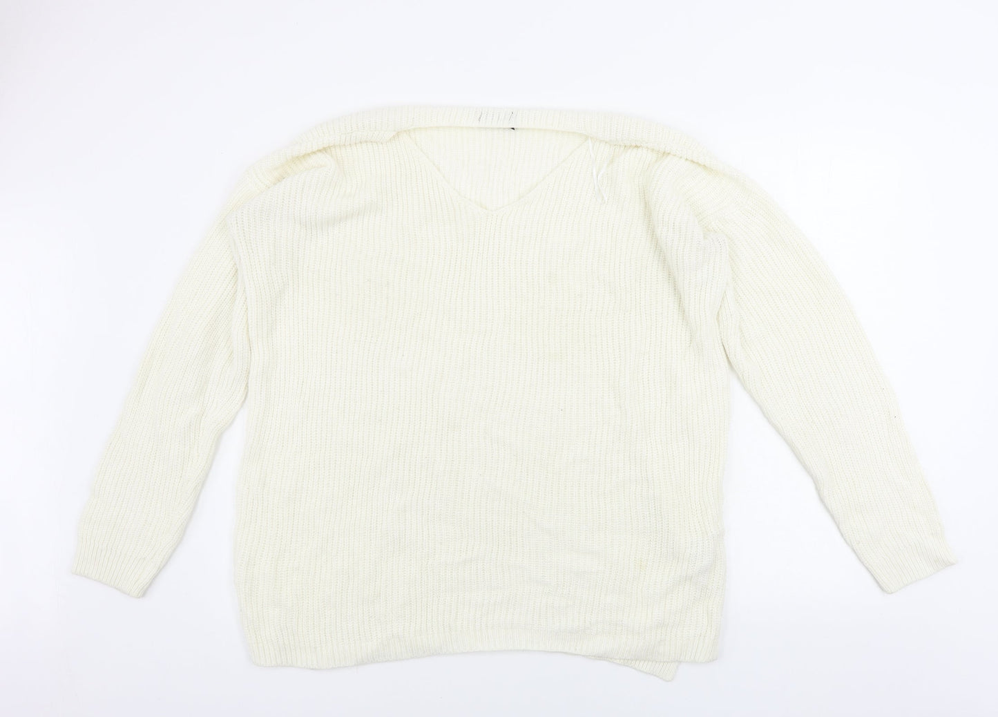 Womens UK Size 16 Boohoo Ivory Pullover Jumper