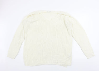 Womens UK Size 16 Boohoo Ivory Pullover Jumper