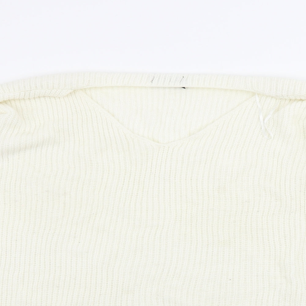 Womens UK Size 16 Boohoo Ivory Pullover Jumper
