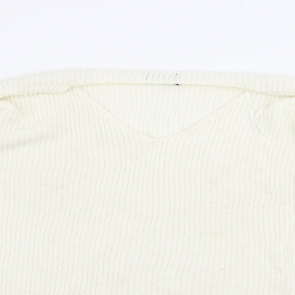 Womens UK Size 16 Boohoo Ivory Pullover Jumper