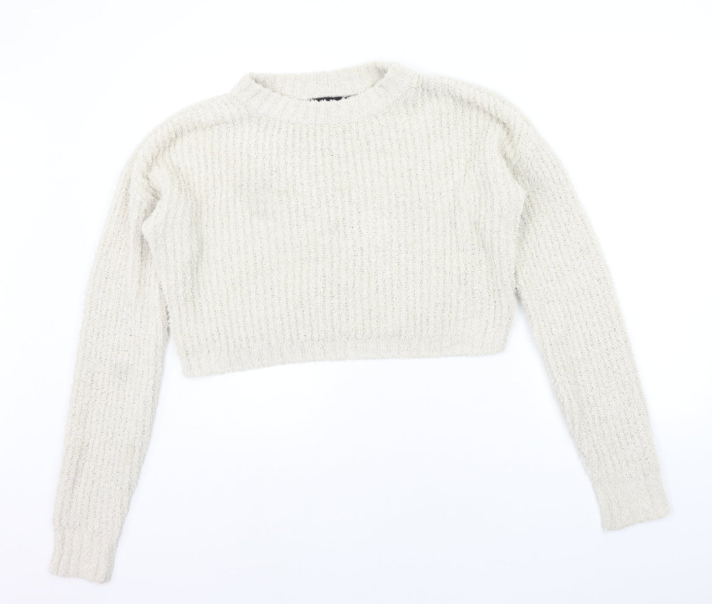 Womens UK Size M PRETTYLITTLETHING Beige Pullover Jumper