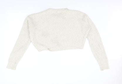 Womens UK Size M PRETTYLITTLETHING Beige Pullover Jumper