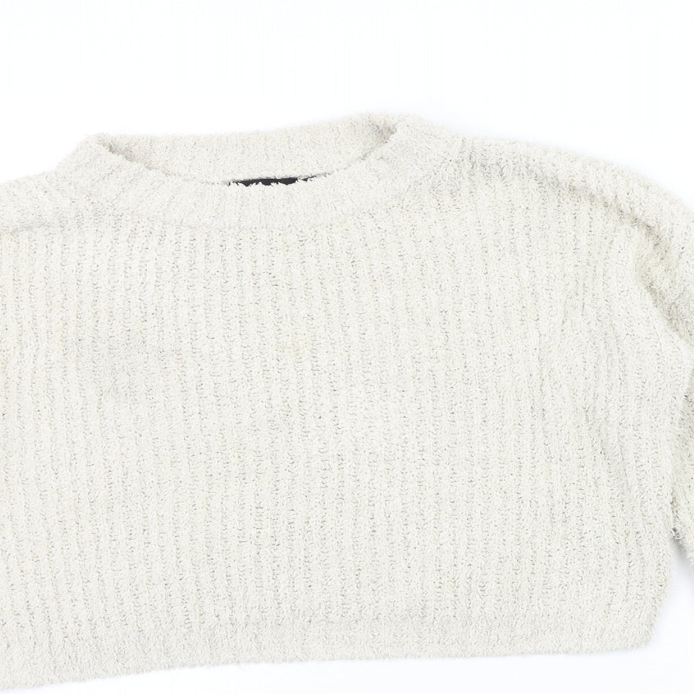 Womens UK Size M PRETTYLITTLETHING Beige Pullover Jumper