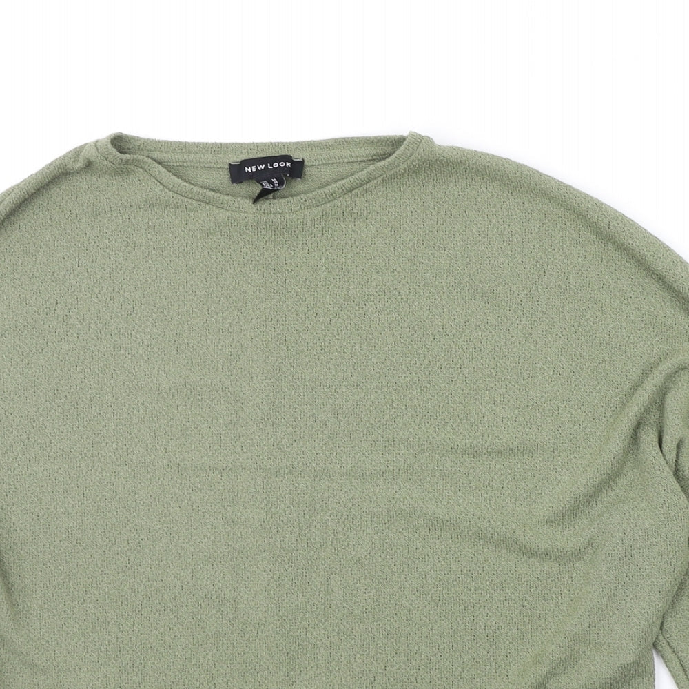 Womens UK Size M New Look Green Pullover Jumper