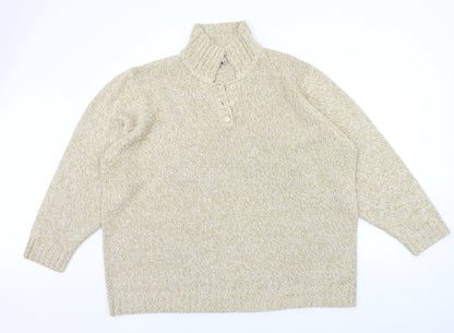 Womens UK Size 34 Daxon Beige Pullover Jumper