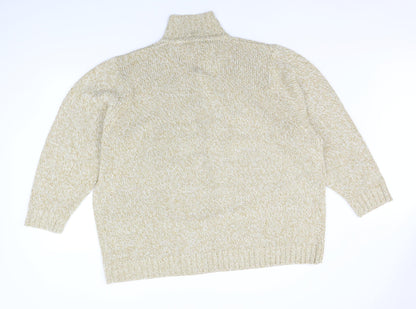 Womens UK Size 34 Daxon Beige Pullover Jumper