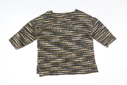 Nutmeg Womens Yellow Polka Dot  Pullover Jumper Size 16