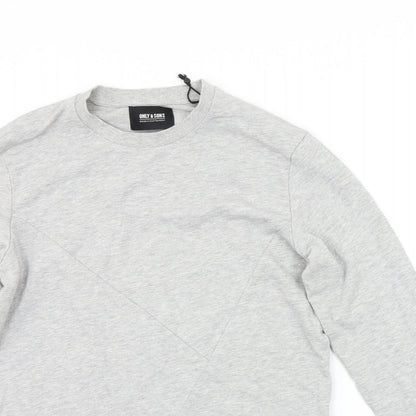 ONLY & SONS Mens Grey   Pullover Jumper Size S