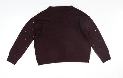 Womens UK Size M H&M Purple Pullover Jumper