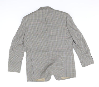 DEBNHAMS Mens Beige Check  Jacket Suit Jacket Size L