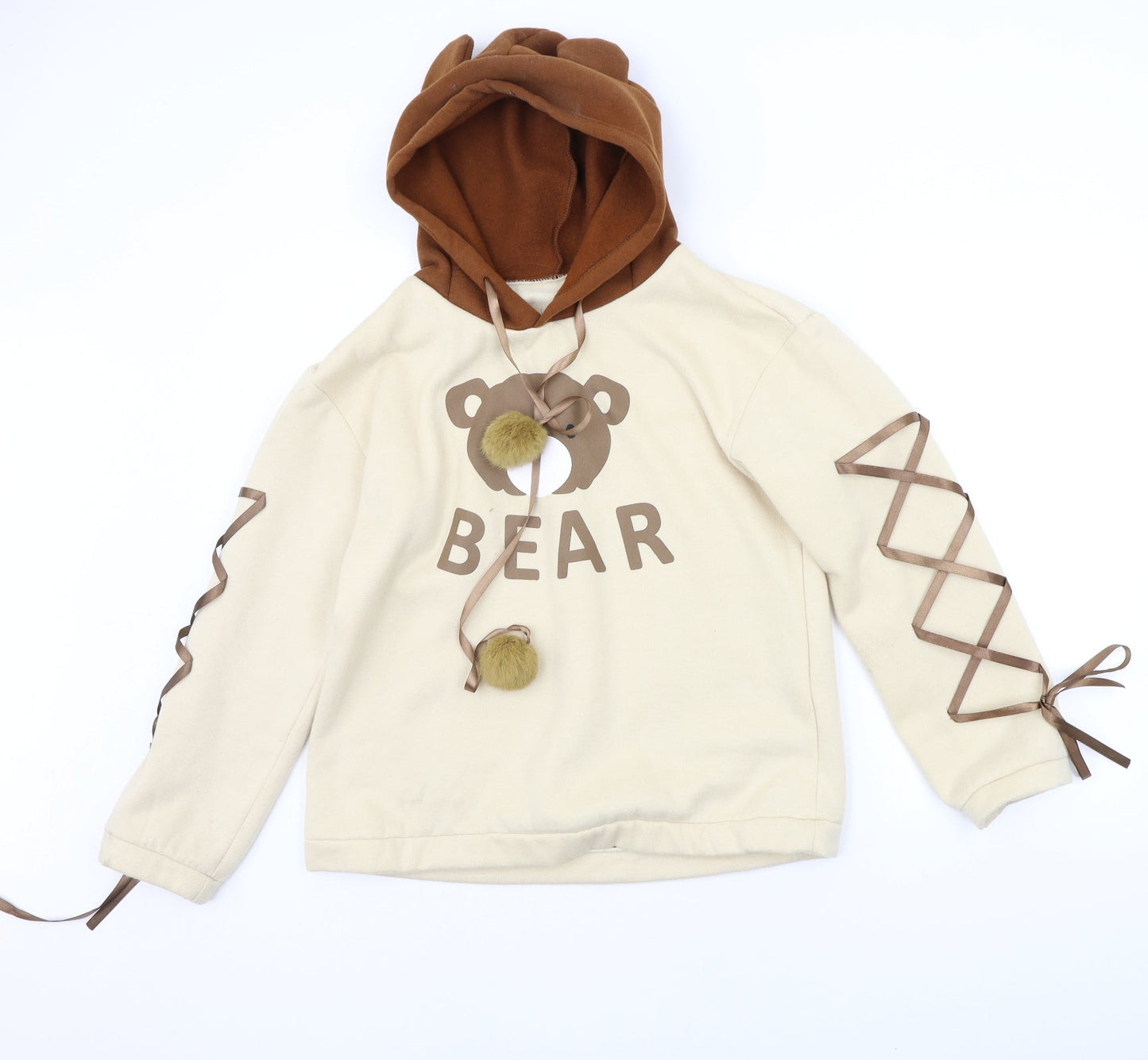 SheIn Womens Beige   Pullover  One Size  - BEAR