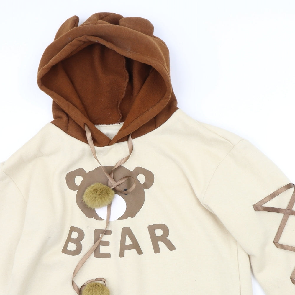 SheIn Womens Beige   Pullover  One Size  - BEAR