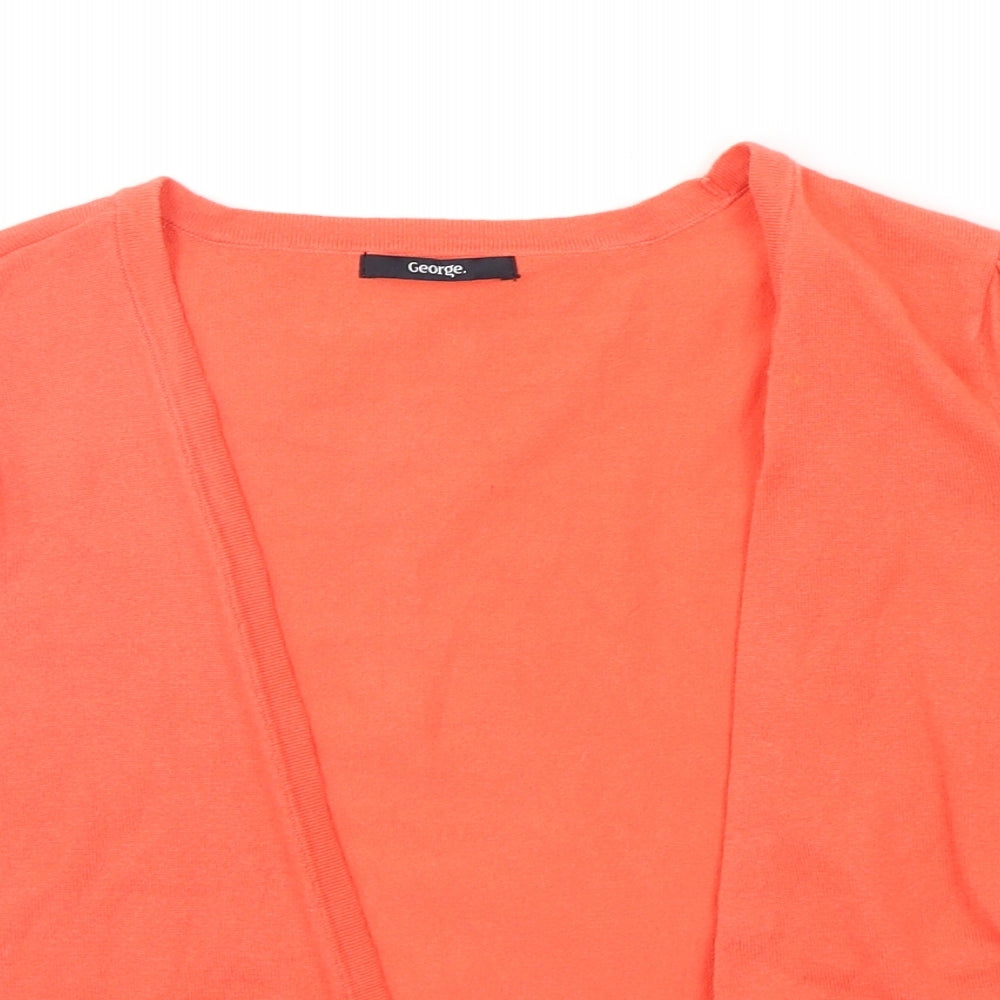 George Womens Orange   Cardigan Jumper Size 16