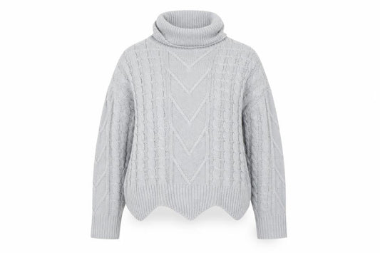 Womens UK Size L SheIn Grey Pullover Jumper
