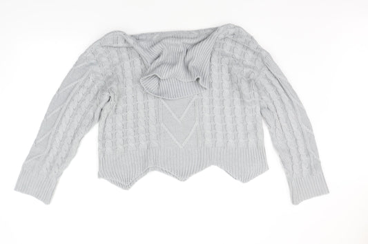 SheIn Womens Grey   Pullover Jumper Size L