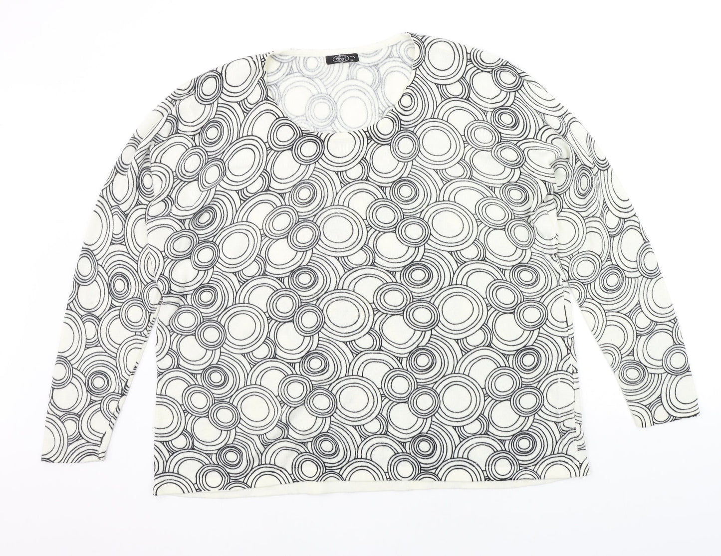 Womens UK Size XL BM White Pullover Jumper