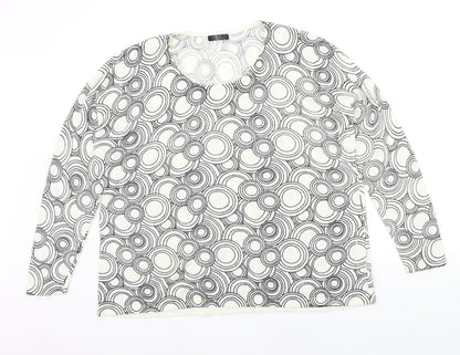 Womens UK Size XL BM White Pullover Jumper
