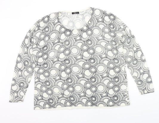 Womens UK Size XL BM White Pullover Jumper