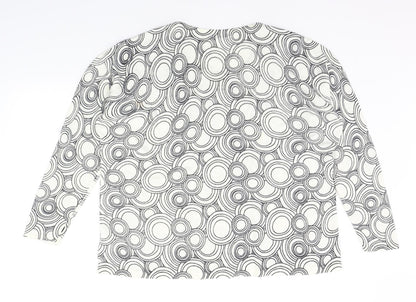 Womens UK Size XL BM White Pullover Jumper