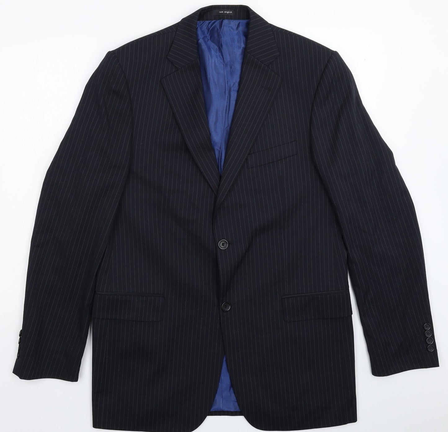 Mens UK Size 42 Tom English Regular Blue Suit Jacket