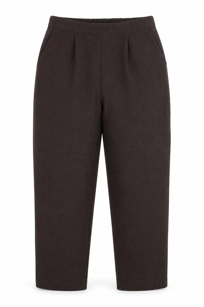 Front view of Bonmarché women’s grey trousers, size UK 12, 25-inch leg