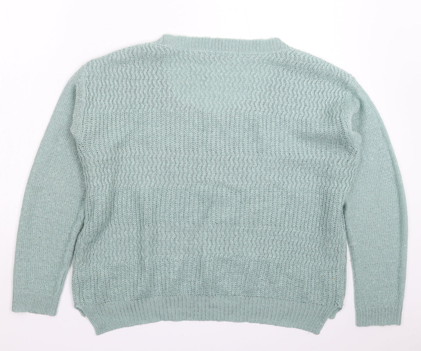 TU Womens Green  Knit Pullover Jumper Size 14